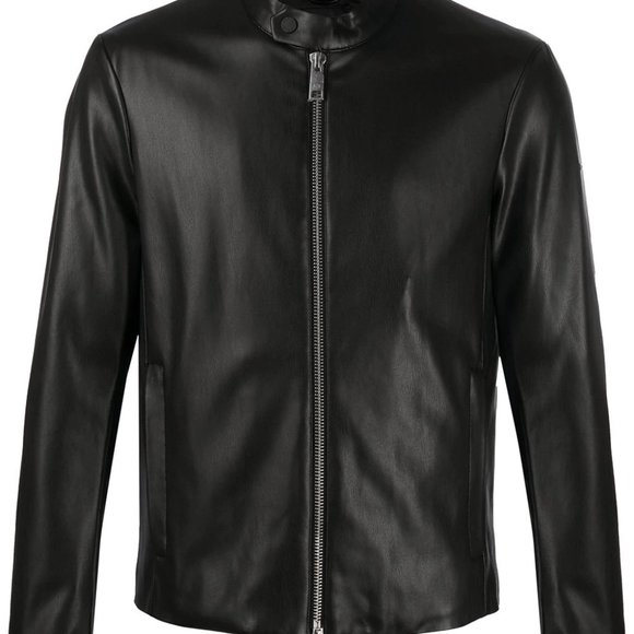 NEW Armani Exchange Faux Leather Racer Jacket - Picture 1 of 7